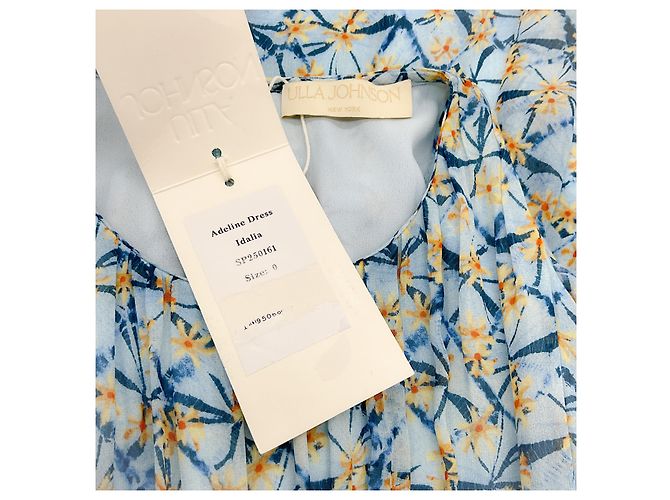 Vestido Adeline Estampado Idalia de Seda Azul Ulla Johnson - vista 4