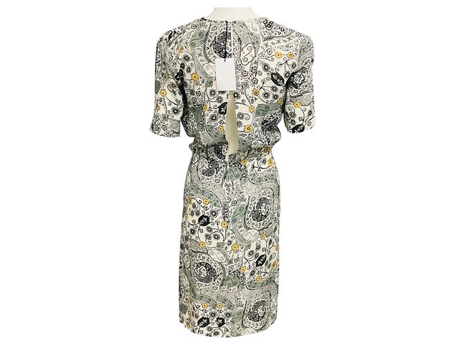 Isabel Marant Etoile Vestido impreso Bardeny Twist Front Ecru / Almendra de Isabel Marant Étoile Multicolor - vista 3