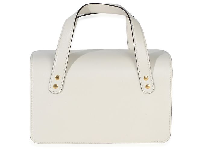 Borsa Gucci Mystic White in pelle di vitello con pattina e manico, modello Horsebit 1955 Bianco - vista 2