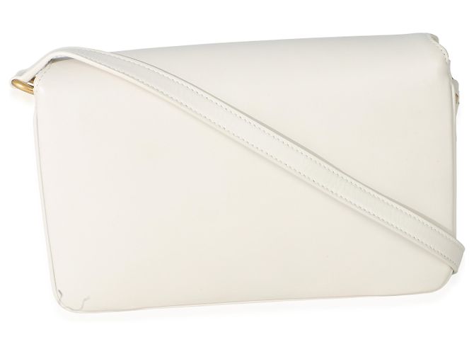 Bolsa Le Maillon em couro de bezerro liso creme da Saint Laurent Branco - vista 2