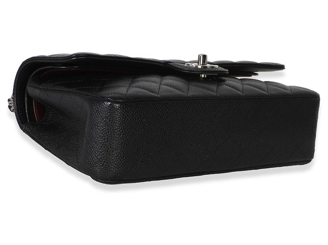 Timeless Borsa Chanel in caviar nero trapuntato medio classico con doppio flap - vista 7