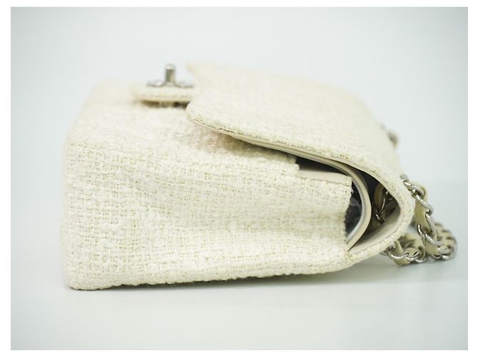 Chanel Timeless - Bolsa Clássica Double Flap em Tweed Matelassê Médio - vista 4