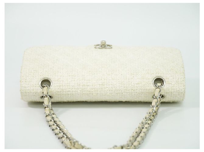 Chanel Timeless - Bolsa Clássica Double Flap em Tweed Matelassê Médio - vista 5