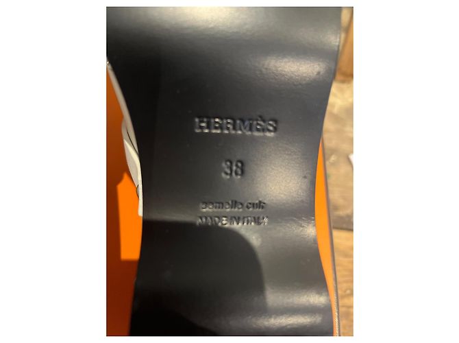 Hermès White Leather Clogs - view 5