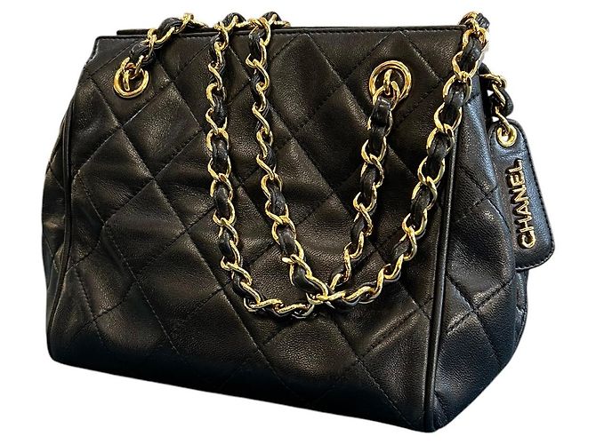 Chanel Mini Schultertasche aus gestepptem Lammleder 1994 - Ansicht 2