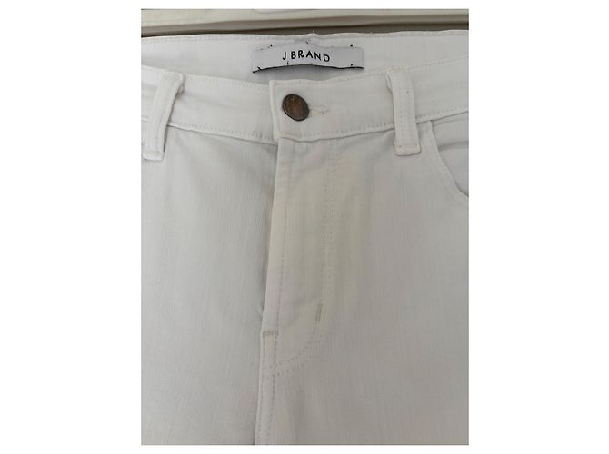 J Brand Vaqueros Blancos Cropped - vista 6