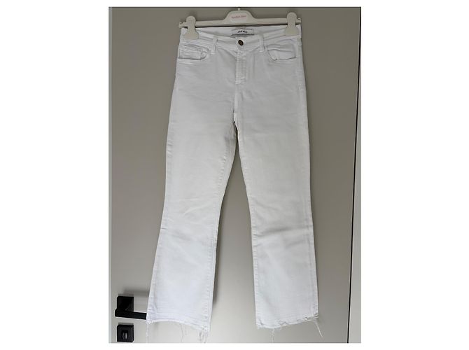 J Brand Vaqueros Blancos Cropped - vista 8