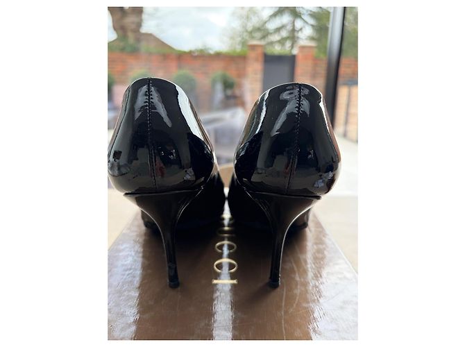 Décolleté Classiche Gucci Pelle Verniciata Nera Nero - vista 10