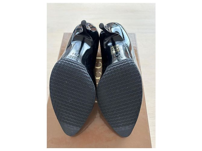 Décolleté Classiche Gucci Pelle Verniciata Nera Nero - vista 9