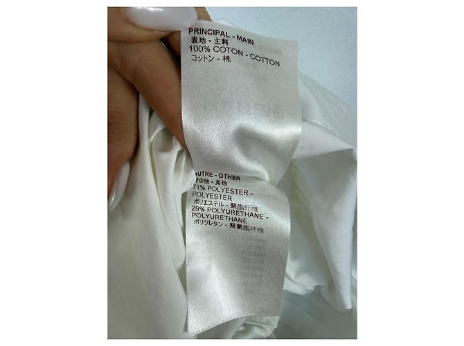 Louis Vuitton Vestido Corto de Algodón Blanco - vista 3