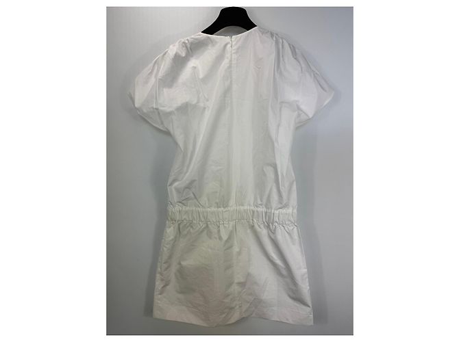Louis Vuitton Vestido Corto de Algodón Blanco - vista 4