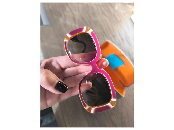 Louis Vuitton La Mienne Gafas de Sol Moradas Castaño Blanco Púrpura - vista 2