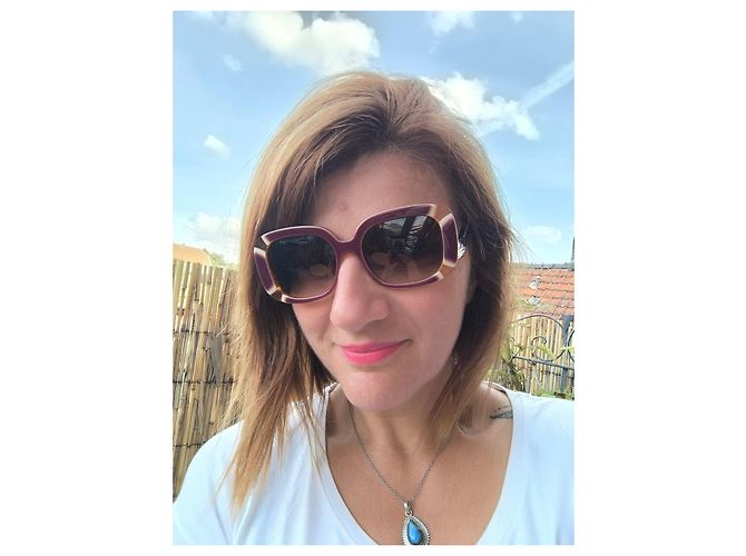Louis Vuitton La Mienne Gafas de Sol Moradas Castaño Blanco Púrpura - vista 6