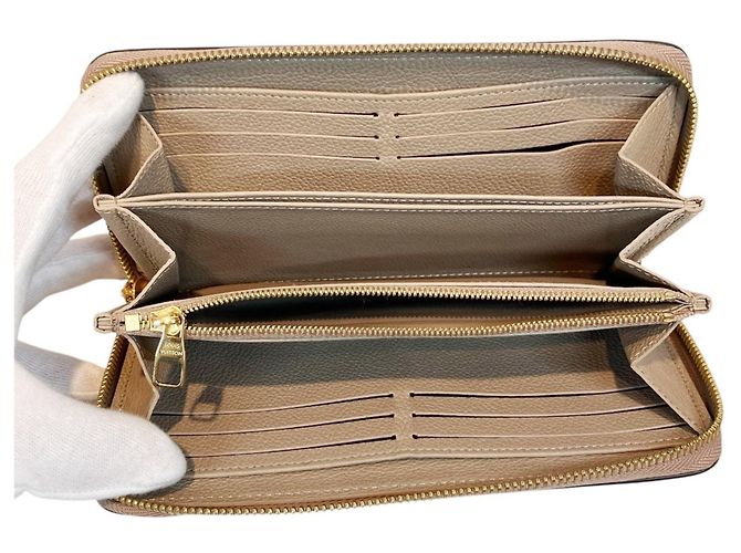 Cartera Zippy Long de cuero Monogram Empreinte Louis Vuitton Gris - vista 3
