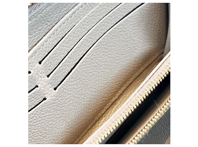 Cartera Zippy Long de cuero Monogram Empreinte Louis Vuitton Gris - vista 8
