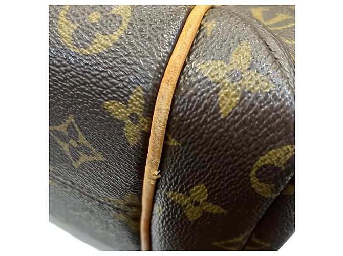 Borsa tote in PVC marrone Louis Vuitton - vista 8