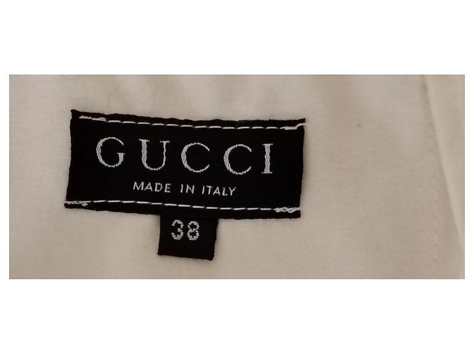 Falda corta de algodón blanca Gucci Blanco - vista 2