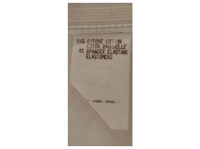 Falda corta de algodón blanca Gucci Blanco - vista 4