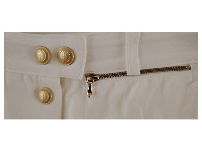 Falda corta de algodón blanca Gucci Blanco - vista 5