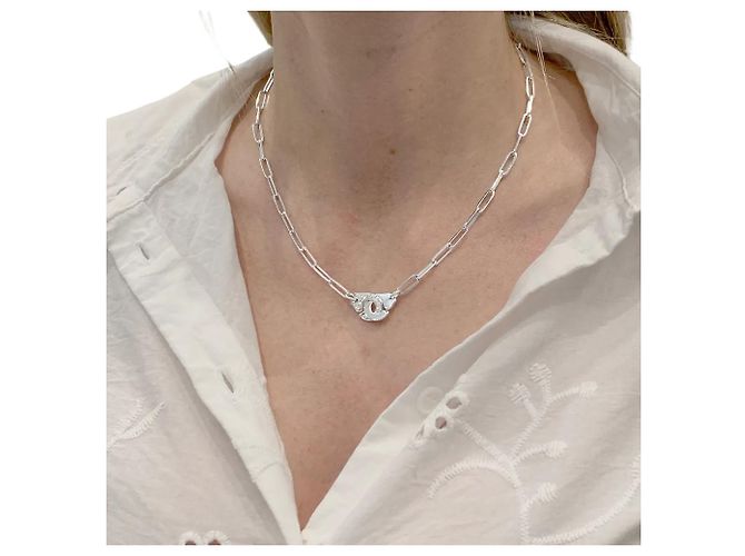 Dinh Van Halskette, "Handschellen", Weißgold, Diamanten - Ansicht 7