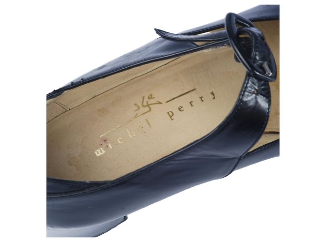 Autre Marque Décolleté Mary Jane in pelle nera Michel Perry Paris Nero - vista 5