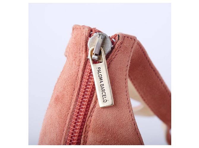 Autre Marque Sandali con zeppa in espadrille in suede rosa Paloma Barceló - vista 6