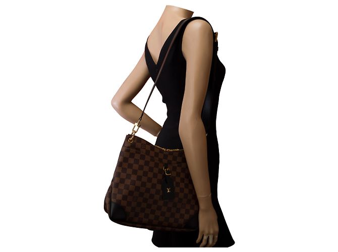 Borsa LOUIS VUITTON Odeon in Tela Marrone - 103479 - vista 12