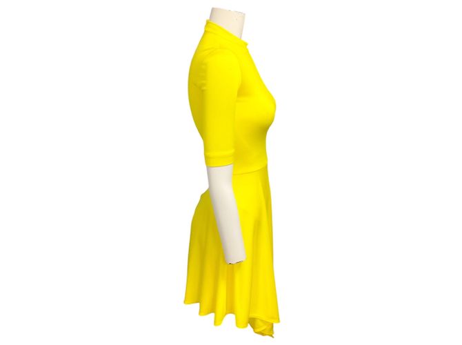 Stella Mc Cartney Helles gelbes fließendes Jersey-Kleid von Stella McCartney - Ansicht 2