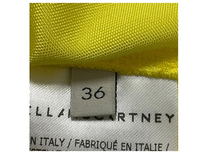 Stella Mc Cartney Helles gelbes fließendes Jersey-Kleid von Stella McCartney - Ansicht 5