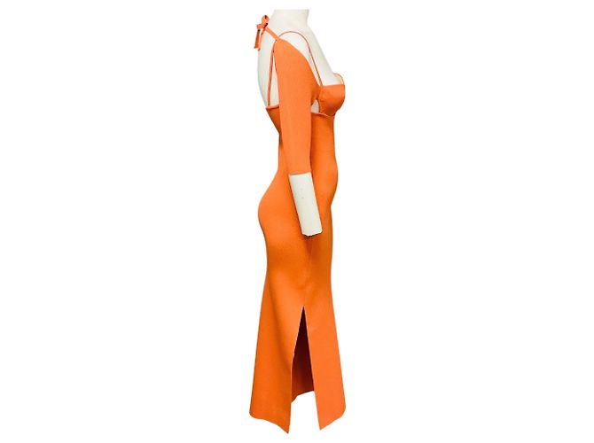 Altuzarra Orange Mareen Rippstrick Midi-Kleid - Ansicht 2