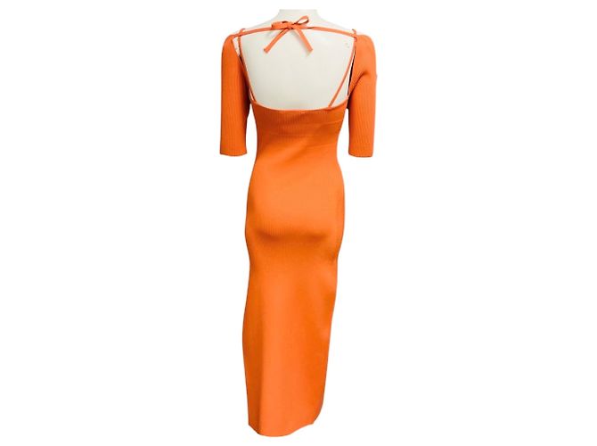Altuzarra Orange Mareen Rippstrick Midi-Kleid - Ansicht 3
