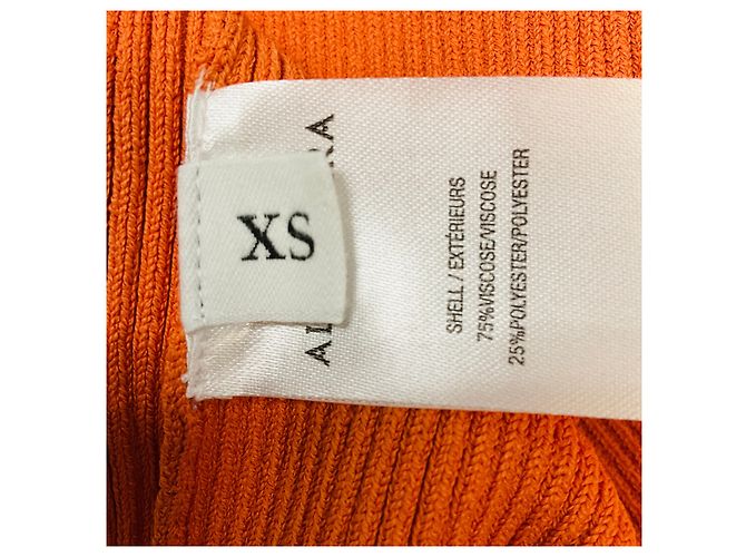 Altuzarra Orange Mareen Rippstrick Midi-Kleid - Ansicht 4