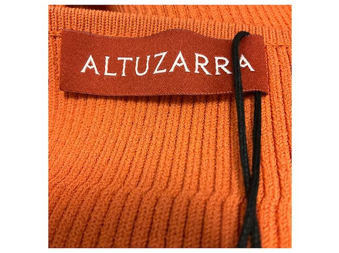 Altuzarra Orange Mareen Rippstrick Midi-Kleid - Ansicht 5