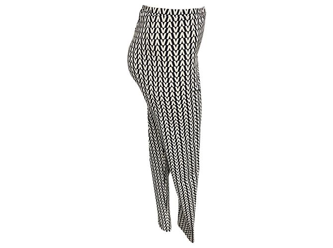Valentino Garavani Leggings Valentino Negro / Blanco con Estampado de Logo Completo - vista 2
