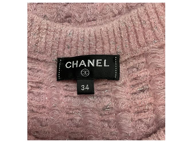 Chanel 2017 Pink Metallic Sparkle Knit Cosmopolite Lurex Kleid - Ansicht 4