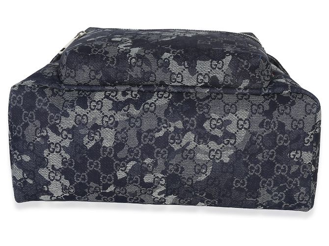 Gucci Navy Jacquard Denim GG Monogram Rucksack Blau - Ansicht 5