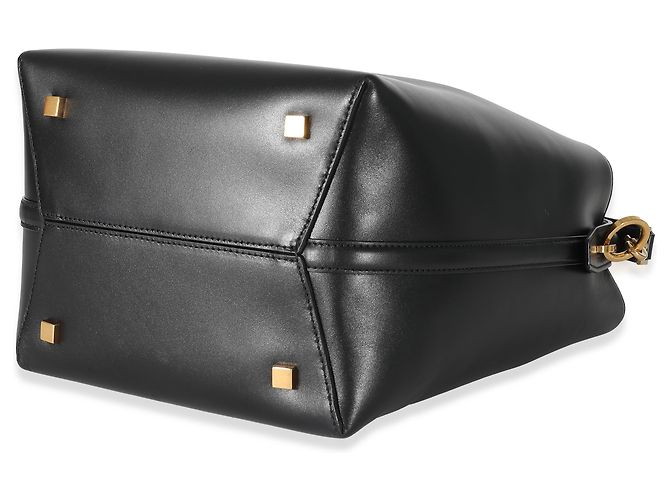 Borsa a secchiello Le 37 in pelle di vitello nera lucida Saint Laurent Nero - vista 2