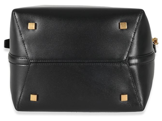 Borsa a secchiello Le 37 in pelle di vitello nera lucida Saint Laurent Nero - vista 6