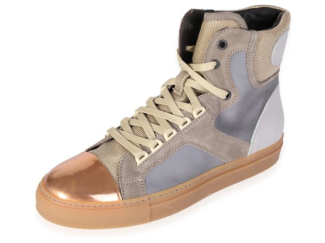 Lanvin - Sneakers alte 'Taupe Satin' (40 EUR) - vista 3