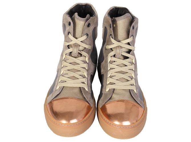 Lanvin - Sneakers alte 'Taupe Satin' (40 EUR) - vista 5