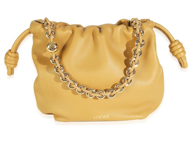 Mini Flamenco in Nappa Sahara di Loewe Beige - vista 5