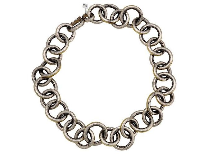 Autre Marque Colar Gurhan Circles em prata esterlina com detalhes em ouro amarelo 24K - vista 2