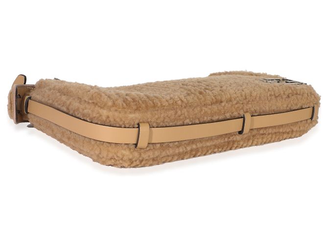 Borsa a spalla Simply Fendi media in vitello shearling Miele Scuro Marrone - vista 7