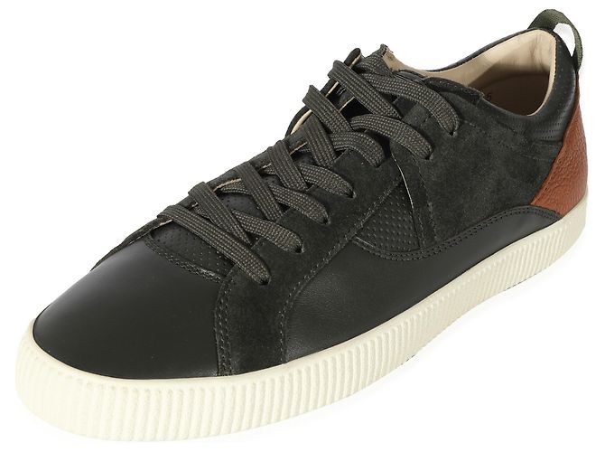 Dolce & Gabbana Sneaker basse in pelle D&G 'Verde Tan' - vista 3