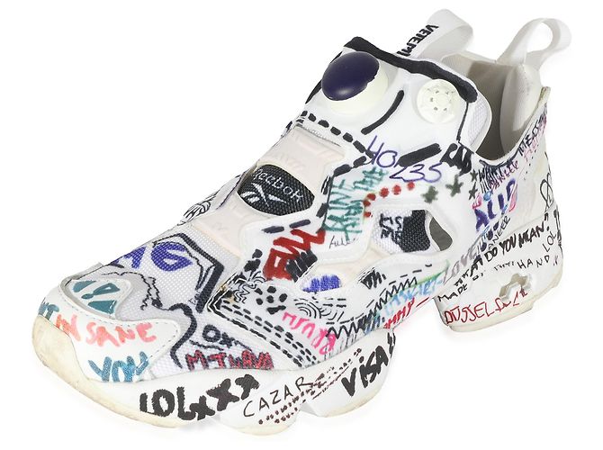 Reebok Vetements x InstaPump Fury 'Graffiti - Bianco' - vista 3