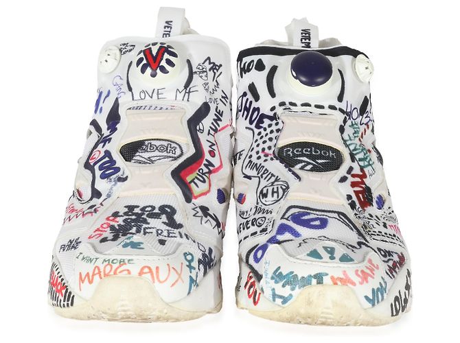 Reebok Vetements x InstaPump Fury 'Graffiti - Bianco' - vista 4