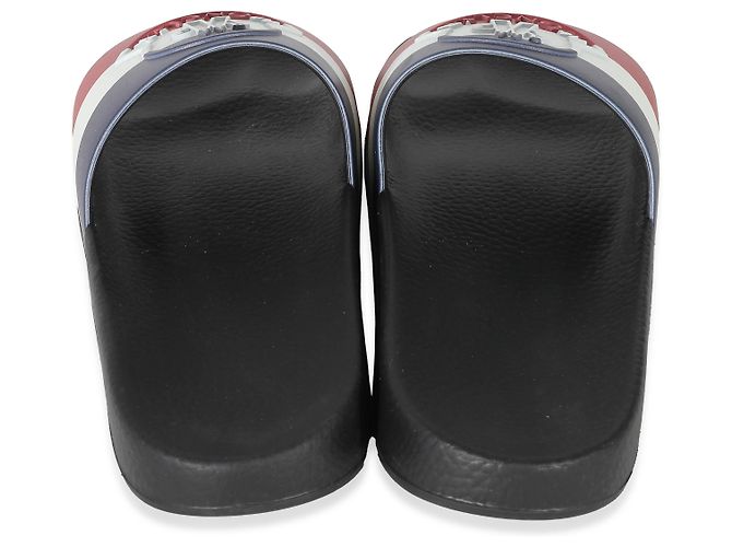 Moncler Tricolor Rubber Basile Logo Slides - view 2