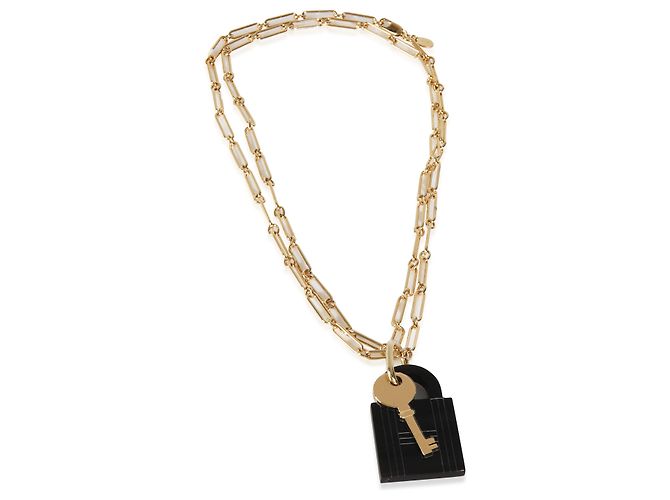Pendente a Lucchetto Amulette Placcato Oro Hermès - vista 3