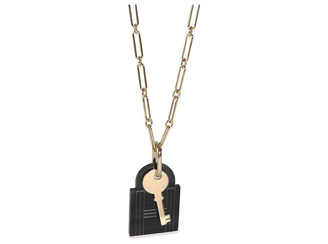 Pendente a Lucchetto Amulette Placcato Oro Hermès - vista 6