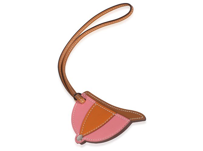 Charm per borsa Paddock Bombe in Swift Sable Rose D'été Abricot Naturale Hermès - vista 2